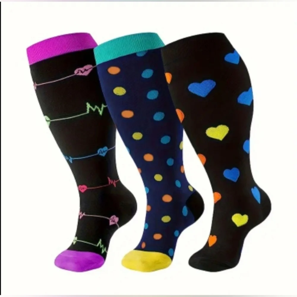 Fun Plus Size Compression Socks Size 2xl